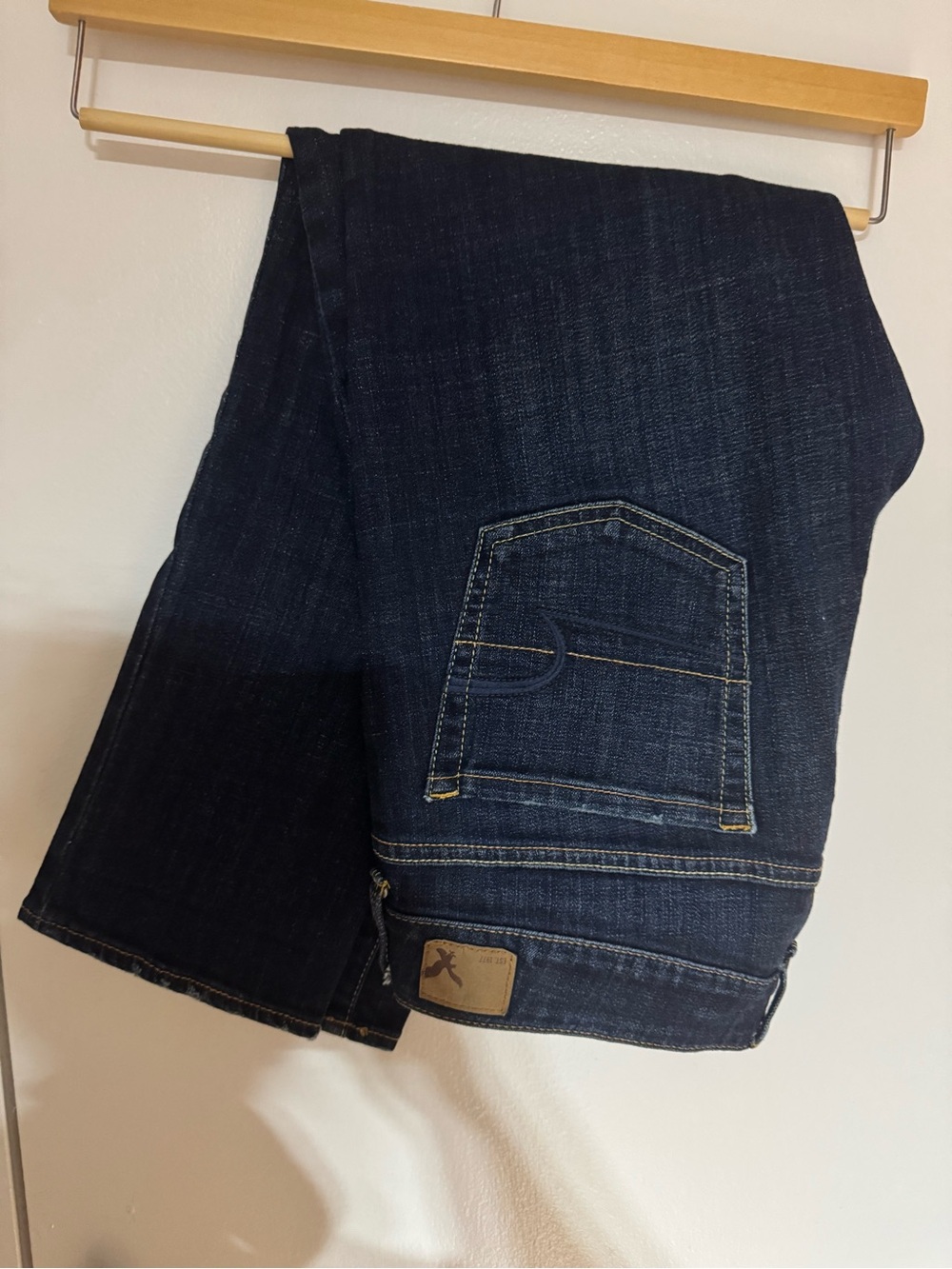 American Eagle Outfitters Dark Blue Cropped Ankle Jeans